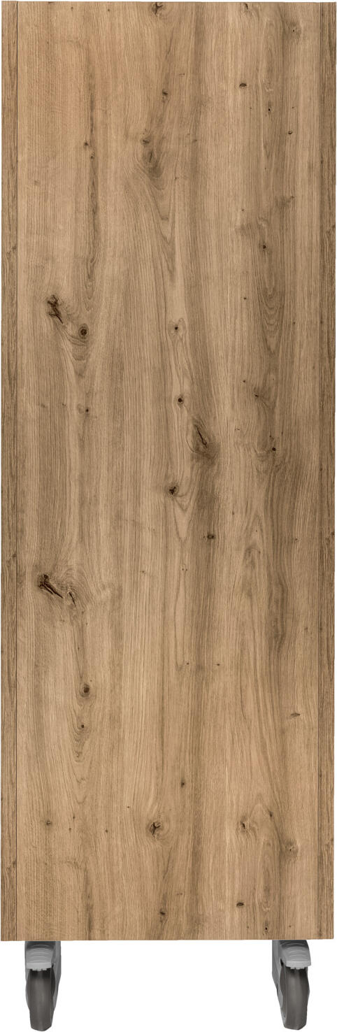 Carucioara pentru colectarea tavelilor VEGA LUSINI Baristo, 10 sine din otel inoxidabil, corp din panouri lemn, Culoare: Stejar Antic, 520x590x1661 mm