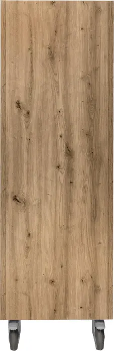 Carucioara pentru colectarea tavelilor VEGA LUSINI Baristo, 10 sine din otel inoxidabil, corp din panouri lemn, Culoare: Stejar Antic, 520x590x1661 mm