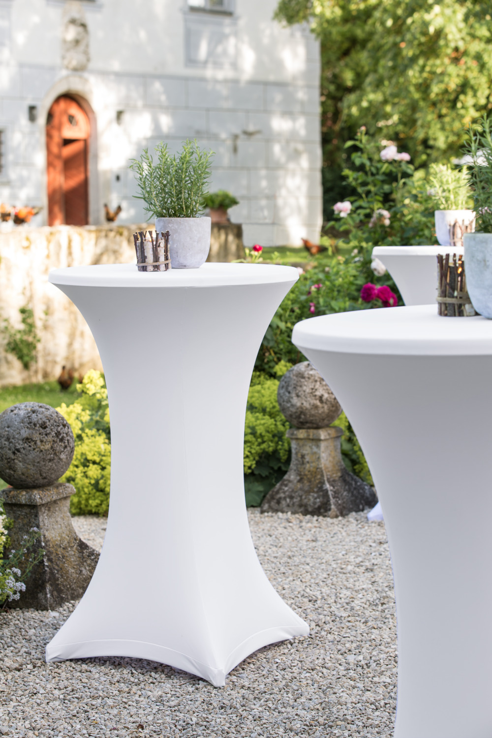 PULSIVA LUSINI Circle Round Bar Table, Anthracite, Foldable Outdoor High Table, Tubular Steel Frame, Plastic Top, 80cm Diameter x 110cm Height, Weather Resistant