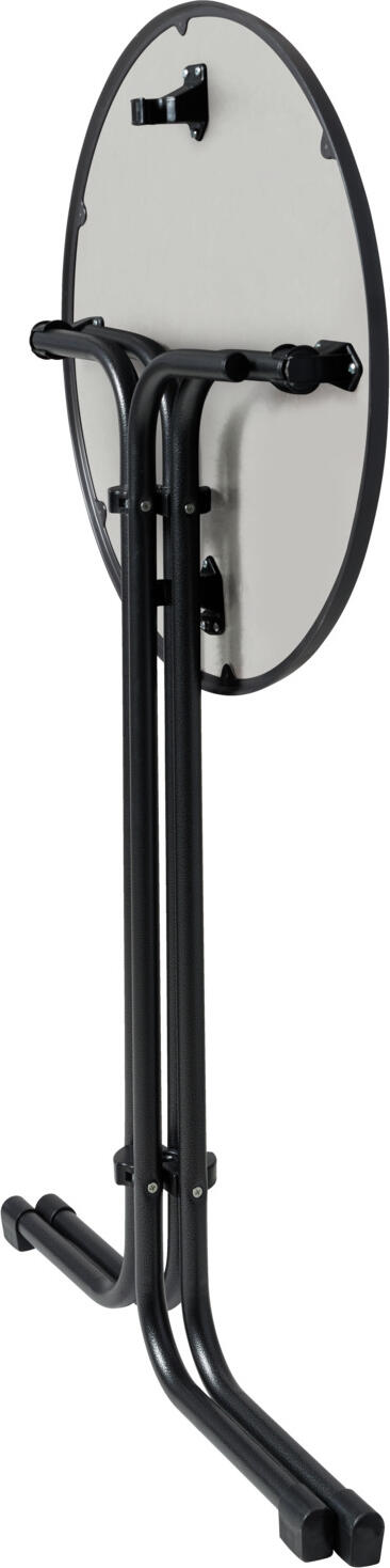 PULSIVA LUSINI Circle Round Bar Table, Anthracite, Foldable Outdoor High Table, Tubular Steel Frame, Plastic Top, 80cm Diameter x 110cm Height, Weather Resistant