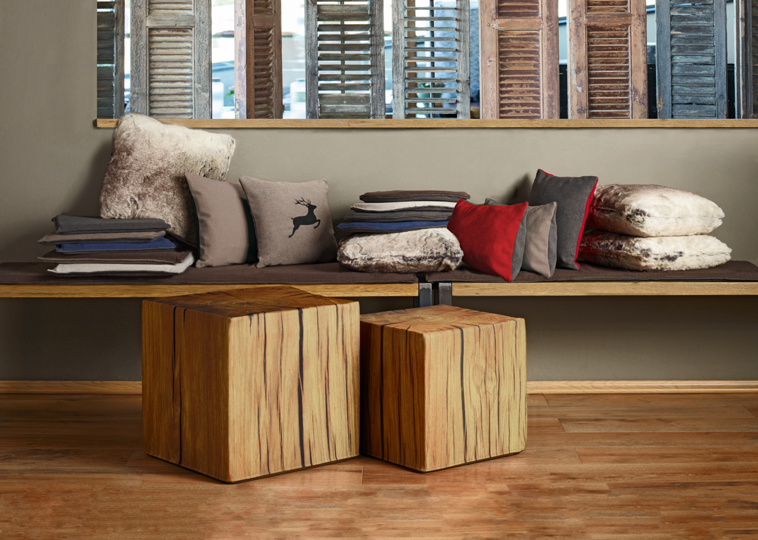 ERWIN M. Lia Bench Cushion Pad, 160x38x3 cm, 100% Polyester Felt Look, Reversible with Zipper, OEKO-TEX Standard 100, Anthracite