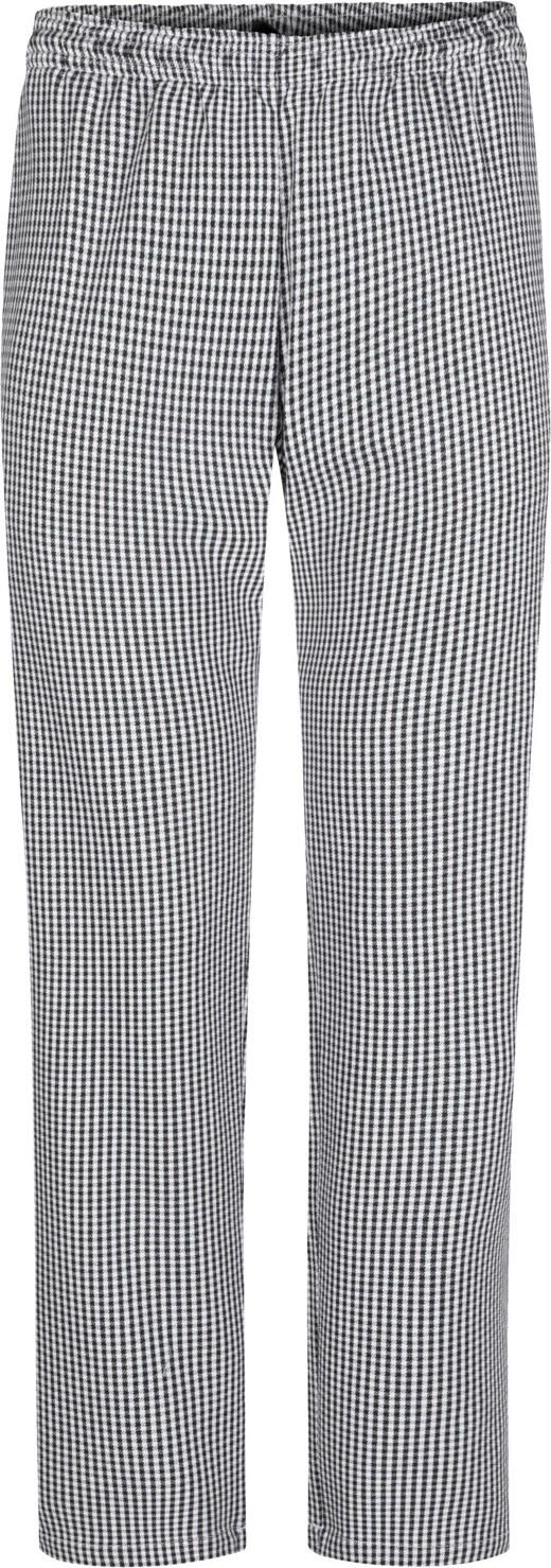 PULSIVA LUSINI Solutions GmbH Men's chef trousers  Nathan Herren Kochhose Nathan Men's chef trousers  Nathan; Size 48; shepherd's plaid Herren Kochhose Nathan; Kleidergröße 48; pepita 100 % cotton. 220 g/m². 60 °C wash. Comfortable basic men's chef trousers made of durable, easy-care material in a classic pepita pattern. Back with two patch pockets, two side pockets, flexible elastic waistband with cord for optimal width adjustment. Comfortable, straight cut. Inside leg length: 83.5 cm for size 50. 100 % Baumwolle. 220 g/m². 60°-Wäsche. Bequeme Basic-Herrenkochhose aus strapazierfähigem, pflegeleichtem Material im klassischen Pepita-Muster. Rückenteil mit zwei aufgesetzten Taschen, zwei seitliche Eingriffstaschen, flexibler Gummibund mit Kordel zur optimalen Weitenregulierung. Komfortabler, gerader Schnitt. Innenbeinlänge: 83,5 cm in Gr 50