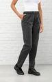 Pantalonii de bucatar pentru femei PULSIVA Loreen, 100% bumbac, 235 g/m², croială dreaptă, talie elastică cu șnur interior, 4 buzunare, aspect striat, mărime 36