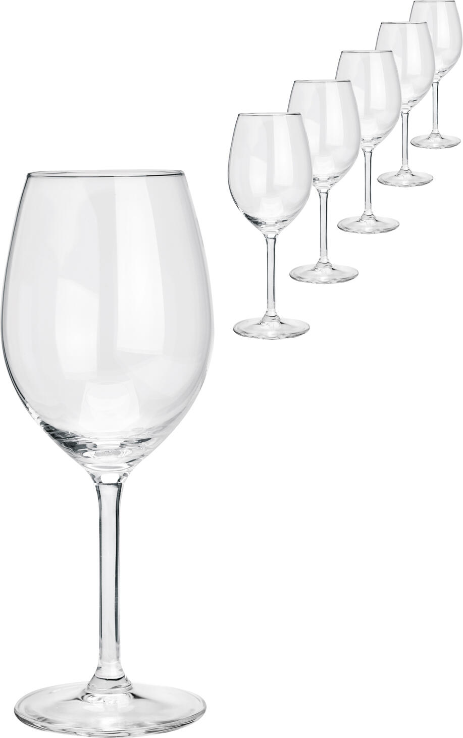 VEGA Impulse Rose Wine Glass, 410 ml, Transparent Robust Glass, 20.5 cm Height, High Break Resistance, Dishwasher-safe, Catering Grade