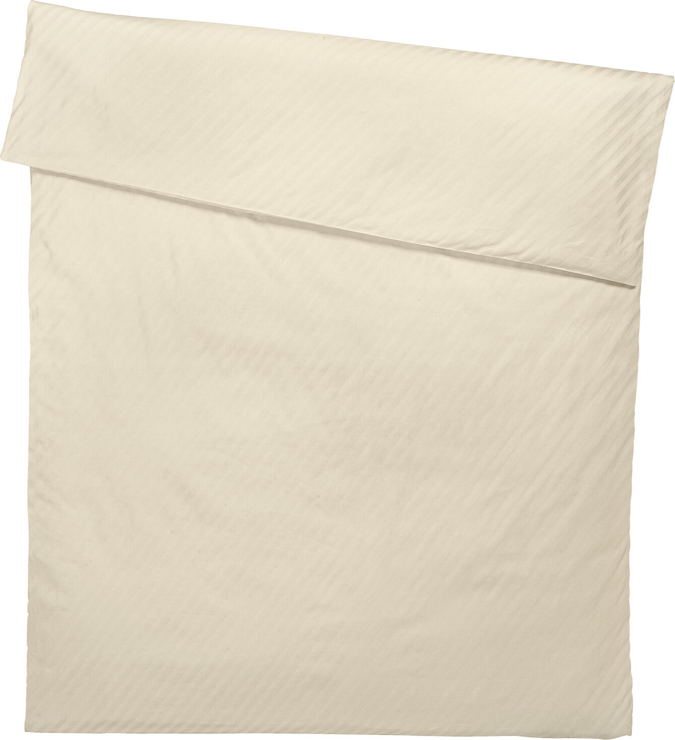 ERWIN M. LUSINI Rimini Duvet Cover, 100% Cotton Damask, 220 TC, Diagonal Stripes, Hotel Closure, 140 x 200 cm, Champagne Beige, OEKO-TEX Certified