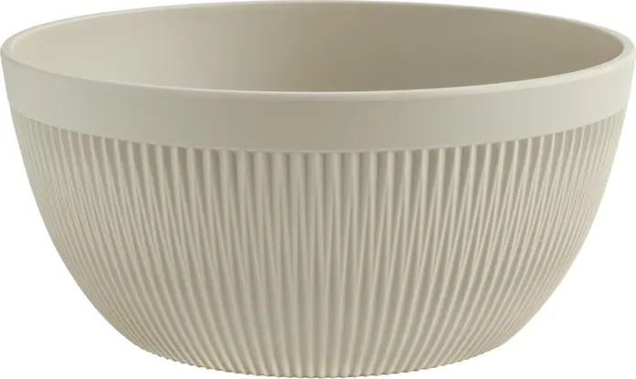 VEGA LUSINI Kanas Round Melamine Bowl, 2700 ml, 10.5 cm Height, Artistic relief pattern, Impact and Break Resistant, Dishwasher Safe, -30°C to +70°C, Professional Catering Tableware