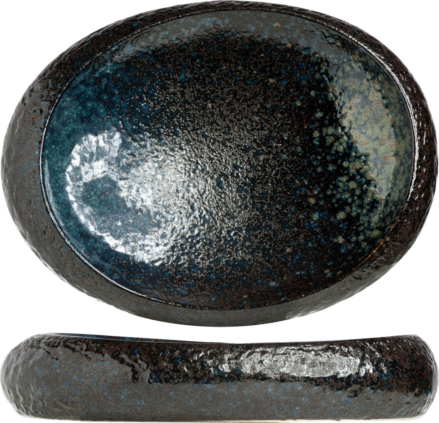 Cosy & Trendy Billiet-Vanlaere NV Bowl Black yoru oval Schale Black yoru oval Bowl Black yoru oval; 690 ml, 32x24x6 cm (LxWxH); black/blue Schale Black yoru oval; 690 ml, 32x24x6 cm (LxBxH); schwarz/blau Colorful series of stoneware from the brand Cosy & Trendy. Dishwasher safe and microwaveable. Farbige Schale aus Steinzeug. Spülmaschinenfest und mikrowellengeeignet.