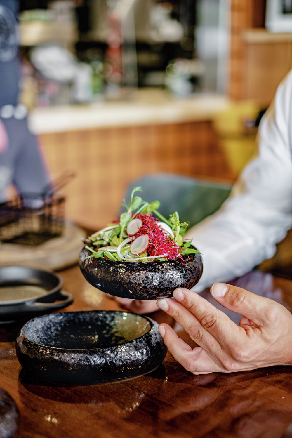 Cosy & Trendy Black Yoru Oval Bowl, 400ml Stoneware Sushi Serving Dish, 23x17.5x5.5cm, Microwave and Dishwasher Safe, Professional HoReCa