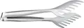 PULSIVA Spaghetti Tongs, Chrome Stainless Steel 18/0, Mirror Polished, Rustproof, Dishwasher Safe, 19 x 4 cm, Silver