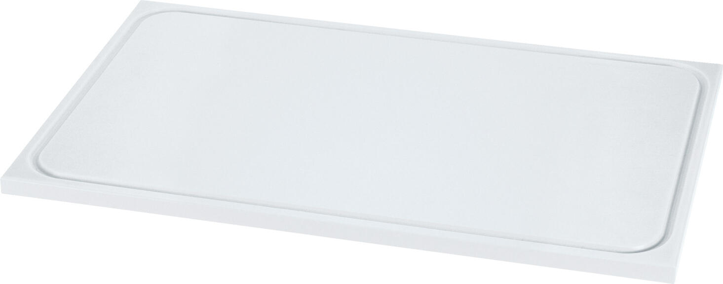 PULSIVA LUSINI Solutions GmbH Clever MR GN 1/1 Chopping Board, White, Polyethylene, 53 x 32.5 x 1.5 cm, HACCP Compliant, Double-Sided with Juice Groove