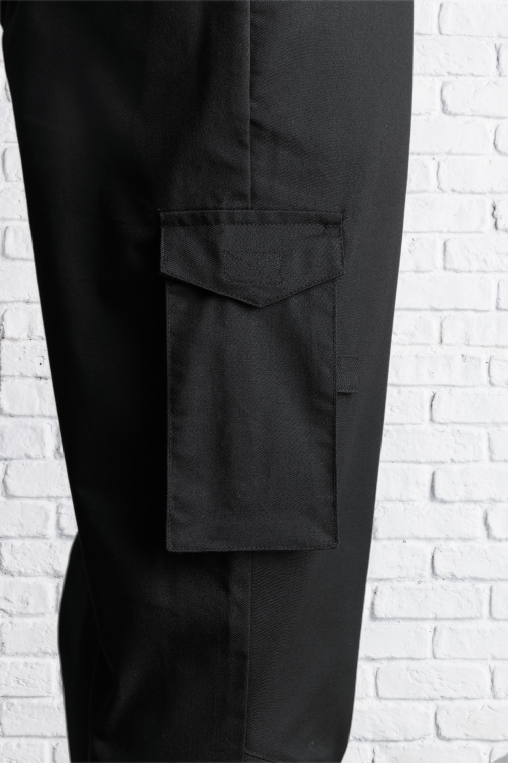 Jobeline Severin Men's Cargo Chef Trousers, WERIN TEC Light Functional Fabric, Cotton-Polyester Blend, Straight Leg with Thermometer Pocket