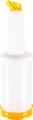 Pulsiva Lusini Dosing Bottle Party, White/Yellow, 850 ml Polypropylene Dispenser, 9 x 33 cm, Dishwasher Safe, Professional Kitchen Squeeze Bottle