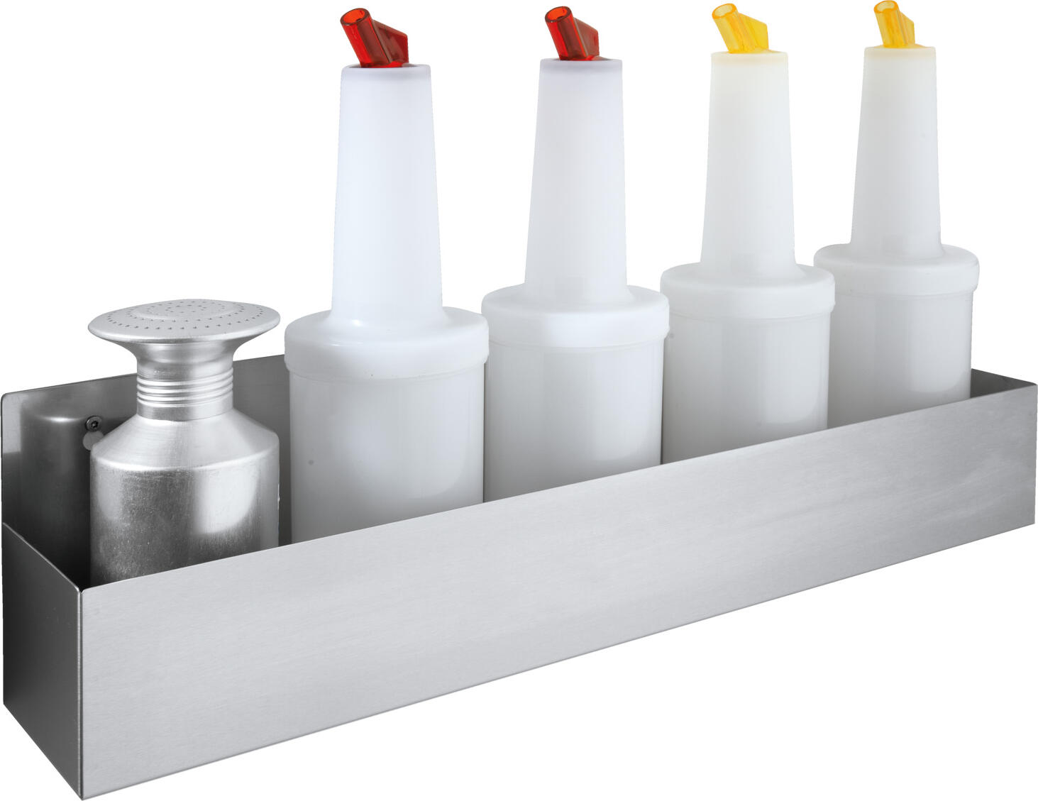 Pulsiva Lusini Dosing Bottle Party, White/Yellow, 850 ml Polypropylene Dispenser, 9 x 33 cm, Dishwasher Safe, Professional Kitchen Squeeze Bottle