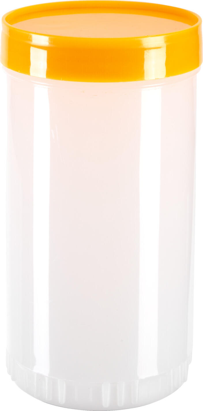 Pulsiva Lusini Dosing Bottle Party, White/Yellow, 850 ml Polypropylene Dispenser, 9 x 33 cm, Dishwasher Safe, Professional Kitchen Squeeze Bottle