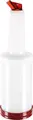 Pulsiva Lusini Dosing Bottle Party, White/Brown, 850 ml Polypropylene Dispenser, 9 x 33 cm, Dishwasher Safe, Professional Kitchen Squeeze Bottle