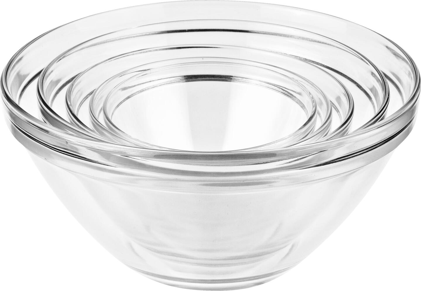 Bormioli Rocco Pompei Tempered Glass Bowl, 570 ml, Stackable and Dishwasher Safe Round Transparent Bowl, Made in Italy