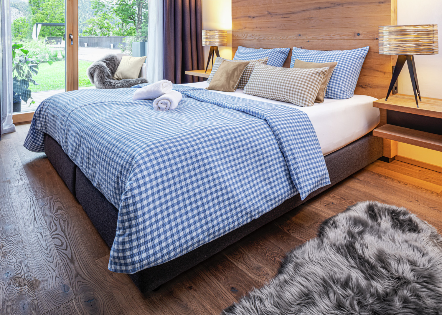 ERWIN M. LUSINI Tux Seersucker Duvet Cover, 100% Mercerised Cotton, Checked Pattern, Hotel Fastener, 155 x 220 cm, OEKO-TEX Standard 100