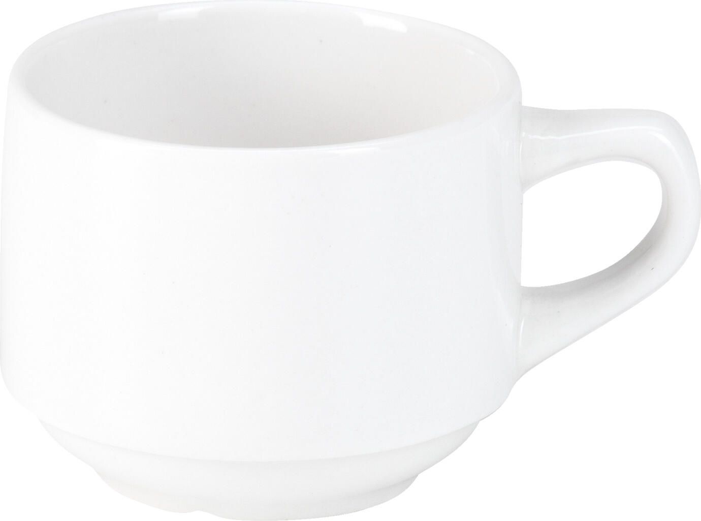 PULSIVA Rondon White Porcelain Round Flat Plate, 5.5 cm Diameter, Reinforced Rim, Dishwasher and Microwave Safe, Stackable Robust Construction