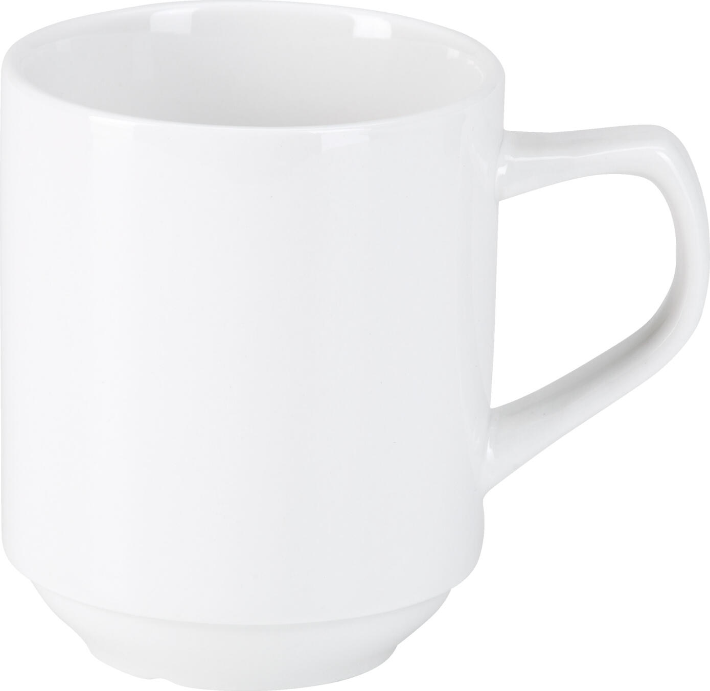 PULSIVA LUSINI Solutions GmbH Coffee mug Rondon Kaffeebecher Rondon Coffee mug Rondon; 310 ml, 8x10 cm (ØxH); white; round; 6 piece / pack Kaffeebecher Rondon; 310 ml, 8x10 cm (ØxH); weiß; rund; 6 Stück / Pack White porcelain mug. Robust shape. With practical drainage channel. Dishwasher safe and microwaveable. Weißer Becher aus Porzellan. Robuste Form. Mit praktischer Ablaufrinne. Spülmaschinenfest und mikrowellengeeignet.