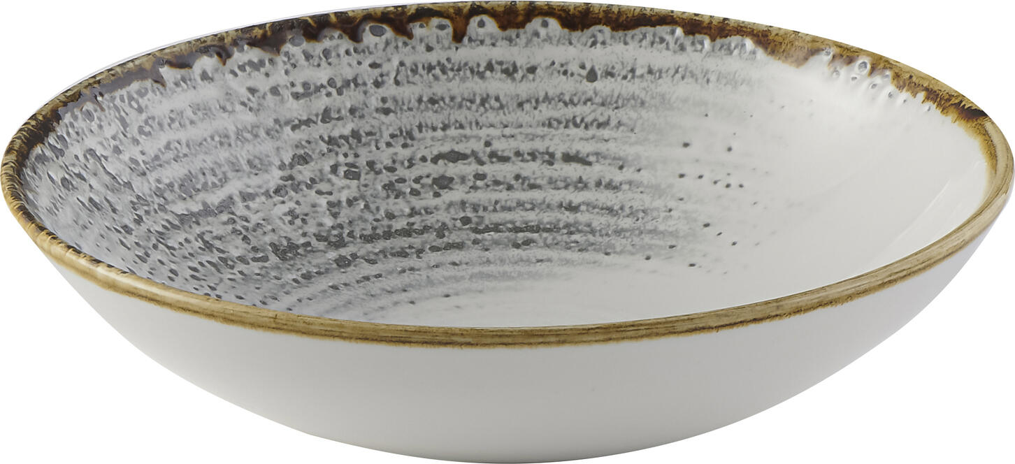 Churchill Churchill China (UK) ltd. Deep plate Studio Prints Accents Jasper Grey  Coupe Teller tief Studio Prints Accents Jasper Grey  Coupe Deep plate Studio Prints Accents Jasper Grey  Coupe; 426 ml, 18.2 cm (Ø); grey/brown; round; 12 piece / pack Teller tief Studio Prints Accents Jasper Grey  Coupe; 426 ml, 18.2 cm (Ø); grau/braun; rund; 12 Stück / Pack The Homespun collection offers a blend of modern sophistication and nostalgia. The design features a concentric pattern inspired by hand-thrown pottery. Der tiefe Coupe Teller für die Gastronomie Studio Prints „Accents Jasper Grey“ von Churchill ist perfekt für Suppen, Pasta und Bowlgerichte. Als Studio Prints Jasper Grey Teller tief Coupe kombiniert er Funktionalität mit moderner Optik. Ein tiefer Gastronomie Teller, der für den intensiven Einsatz entwickelt wurde.