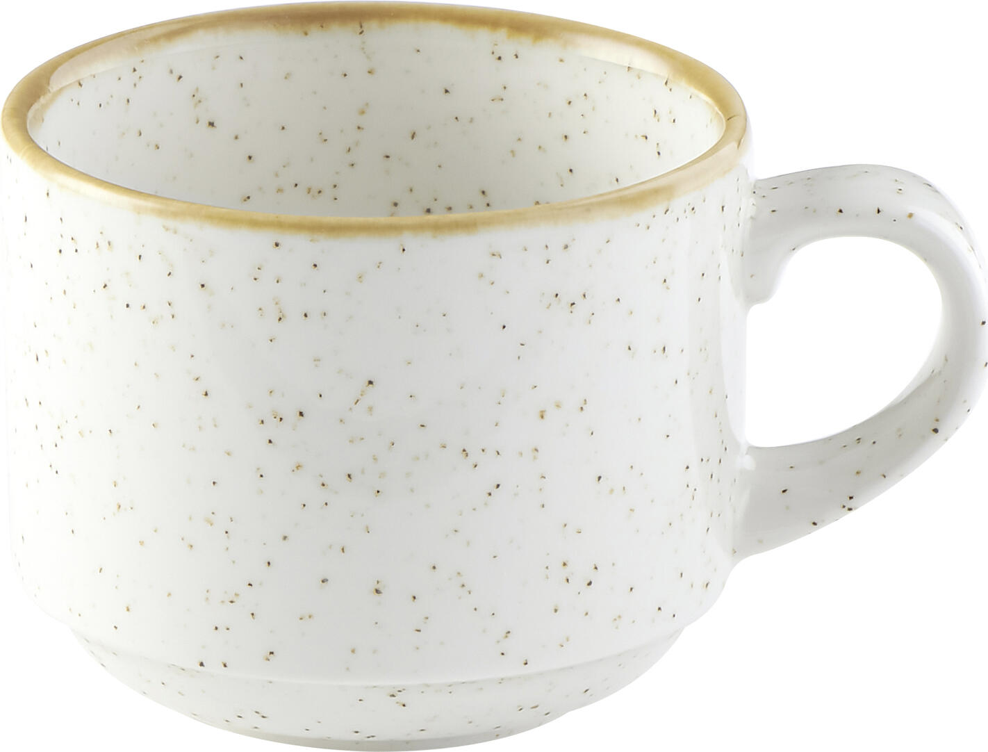 Churchill Churchill China (UK) ltd. Cup Stonecast Barley White stackable Tasse Stonecast Barley White stapelbar Cup Stonecast Barley White stackable; 220 ml, 7 cm (H); white/brown; round; 12 piece / pack Tasse Stonecast Barley White stapelbar; 220 ml, 7 cm (H); weiß/braun; rund; 12 Stück / Pack Rustic charm with an astounding effect — hand-decorated and individually inspired by the changing of the seasons, add warmth and rustic style to your table with this versatile hand-painted design, available in 15 stunning colors. Die stapelbare Tasse für die Gastronomie Stonecast „Barley White“ von Churchill ist ideal für effiziente Lagerung und schnellen Service. Als Stonecast Barley White Tasse stapelbar verbindet sie Funktionalität mit klassischem Design. Diese Tasse für Restaurants und Cafés ist langlebig und platzsparend.