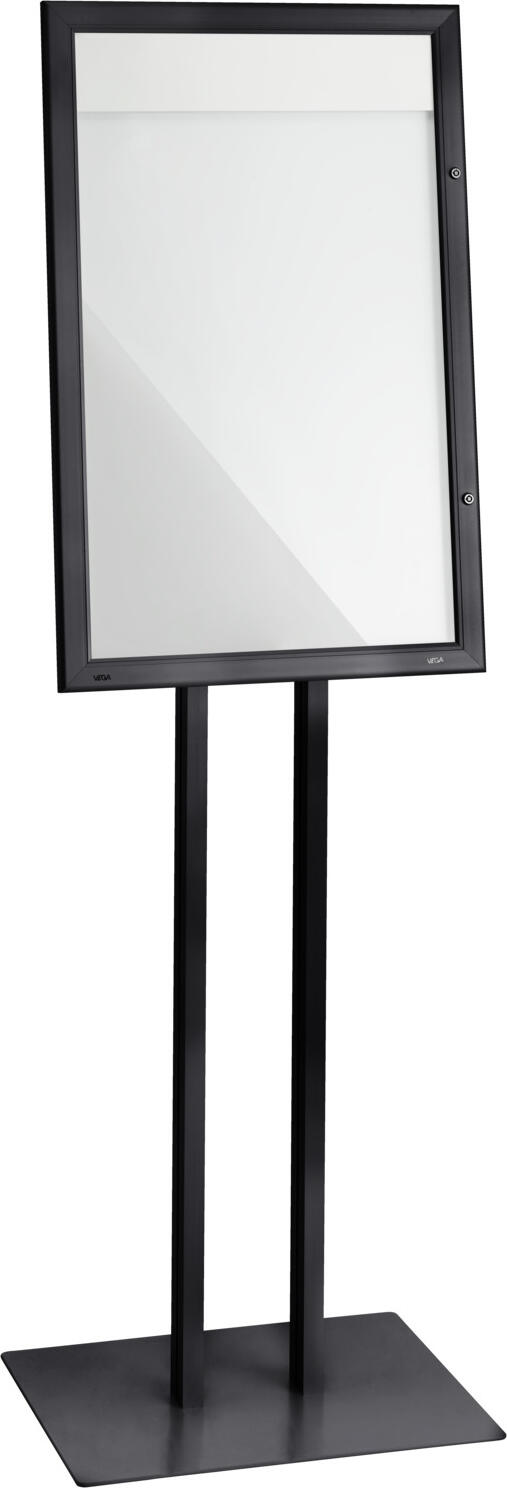 VEGA LUSINI Solutions GmbH Menu stand Corteo 4x A4 Menüpult Corteo 4x DINA4 Menu stand Corteo 4x A4; 51x40x163 cm (WxDxH); anthracite Menüpult Corteo 4x DINA4; 51x40x163 cm (BxTxH); anthrazit Illuminated menu box made of high-quality anodized aluminum with a SAN front panel made of specially hardened acrylic glass. Easy to open and close with a key (included) .Insert sheets are very easy to attach to the magnetic, writable back panel with magnets (preferably order at the same time). Waterproof, extremely weatherproof and durable. Power: 2.4 W, connected load 230 V. Length of the supplied cable: 3.5 m for the menu panel for 2x A4, 5 m for the menu panel for 4x A4, 1.4 m for the menu box. Beleuchtbarer Menükasten aus hochwertigem eloxiertem Aluminium mit einer SAN-Frontscheibe aus speziell gehärtetem Acrylglas. Einfaches Öffnen und Schließen durch Schlüssel (im Lieferumfang enthalten). Einlegeblätter können sehr einfach mit Magneten an der magnethaftenden, beschreibbaren Rückwand befestigt werden. Für den geschützten Außenbereich geeignet. Leistung: 2,4 W, Anschlusswert 230 V. Länge des mitgelieferten Kabels: 3,5 m bei Menüpult für 2x DIN A4, 5 m beim Menüpult für 4x DIN A4, 1,4 m beim Menükasten.