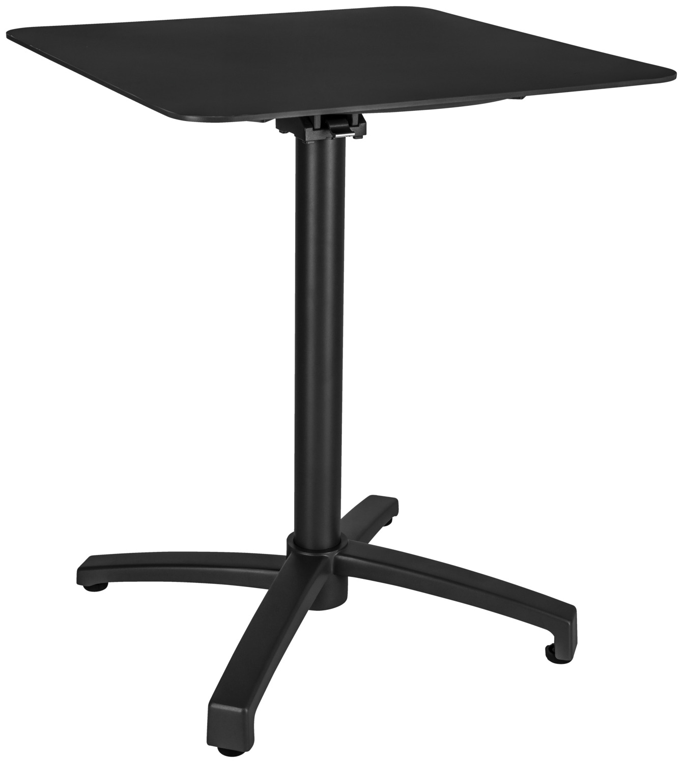 VEGA LUSINI Solutions GmbH Outdoor aluminum table Taipa square Outdoor-Aluminium-Tisch Taipa quadratisch Outdoor aluminum table Taipa square; 60x60x72 cm (LxWxH); Table top black, base black; square Outdoor-Aluminium-Tisch Taipa quadratisch; 60x60x72 cm (LxBxH); Platte schwarz, Gestell schwarz; quadratisch High-quality aluminum table with powder coating for outdoor use, with folding top. The material is particularly robust, rust-proof and UV-resistant. Thanks to the powder coating, the surface not only impresses with its elegant appearance, but also with its increased scratch resistance and durability. Available in various colors and sizes. Hochwertiger Aluminium-Tisch mit Pulverbeschichtung für den Außenbereich, mit klappbarem Top. Das Material ist besonders robust, rostfrei und UV-beständig. Dank der Pulverbeschichtung überzeugt die Oberfläche nicht nur durch eine edle Optik, sondern auch durch erhöhte Kratzfestigkeit und Langlebigkeit. In verschiedenen Farben und Größen erhältlich.