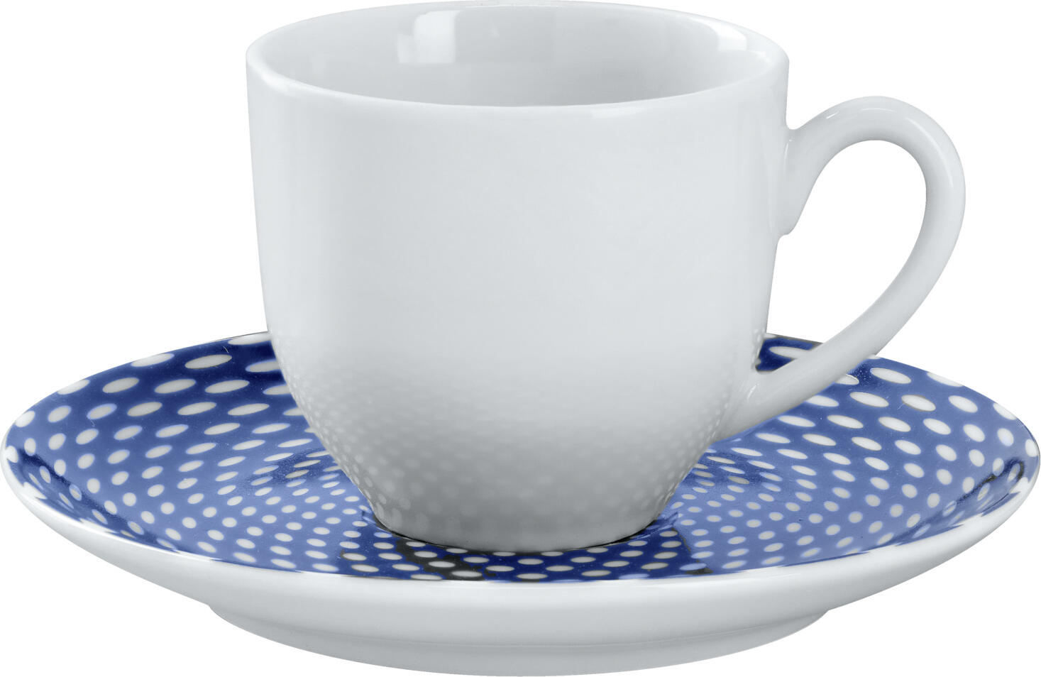 LUSINI Mixor Espresso Cup, 100ml White Porcelain Coffee Cup, Color: White, Round 6.2cm Diameter, Dishwasher and Microwave Safe