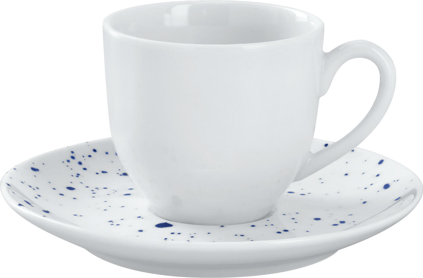 LUSINI Mixor Espresso Cup, 100ml White Porcelain Coffee Cup, Color: White, Round 6.2cm Diameter, Dishwasher and Microwave Safe