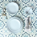VEGA Ponta Round Flat Plate, High-Quality White Porcelain, 31.0 cm Diameter, Reinforced Rim, Dishwasher and Microwave Safe
