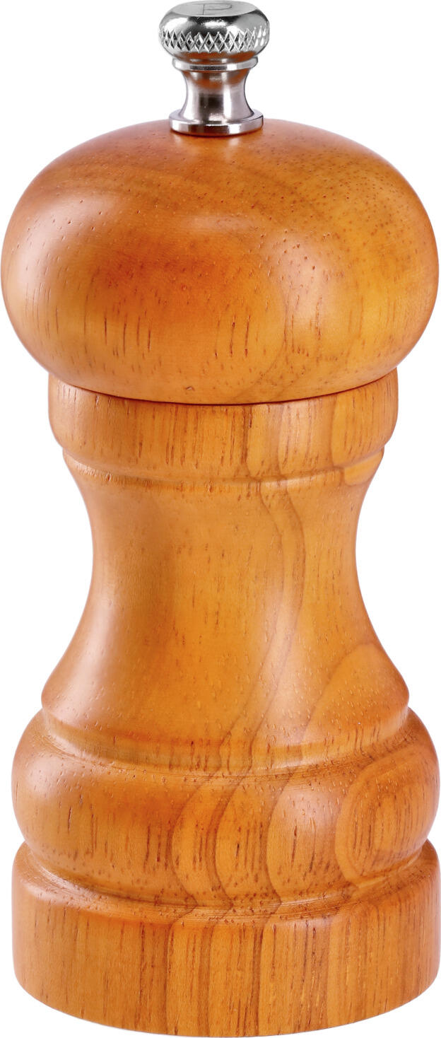 VEGA LUSINI Solutions GmbH Pepper mill Moda small Pfeffermühle Moda klein Pepper mill Moda small; 5.1x11.5 cm (ØxH); dark-brown Pfeffermühle Moda klein; 5.1x11.5 cm (ØxH); dunkelbraun Pepper mill made of wood and grinding mechanism of the pepper mill made of carbon steel. Robust. Easy to clean. Pfeffermühle aus Holz und Mahlwerk der Pfeffermühle aus Carbon-Stahl. Robust. Pflegeleicht.