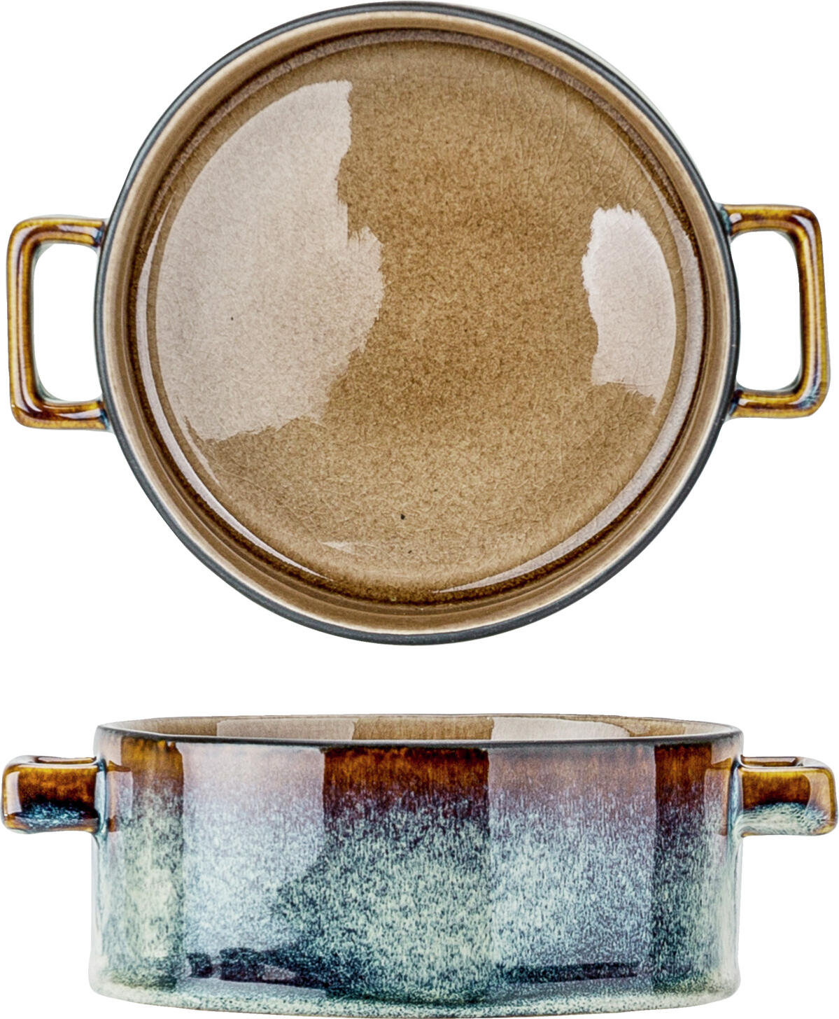 Cosy & Trendy Quintana Porcelain Mug, Set of 4, 450ml, Amber, 13 x 5.5 cm, Reactive Glaze Handmade Finish, Dishwasher and Microwave Safe