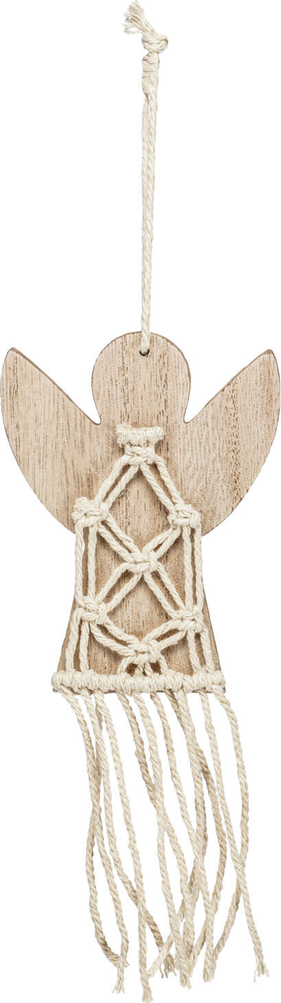 unknown LUSINI Solutions GmbH Decorative hanger Kyoko Dekohänger Kyoko Decorative hanger Kyoko; 7.7x1x19 cm (WxDxH); brown; 2 piece / pack Dekohänger Kyoko; 7.7x1x19 cm (BxTxH); braun; 2 Stück / Pack Decorative hanger angel made of wood with cotton decoration. Dekohänger Engel aus Holz mit Baumwoll-Dekoration.
