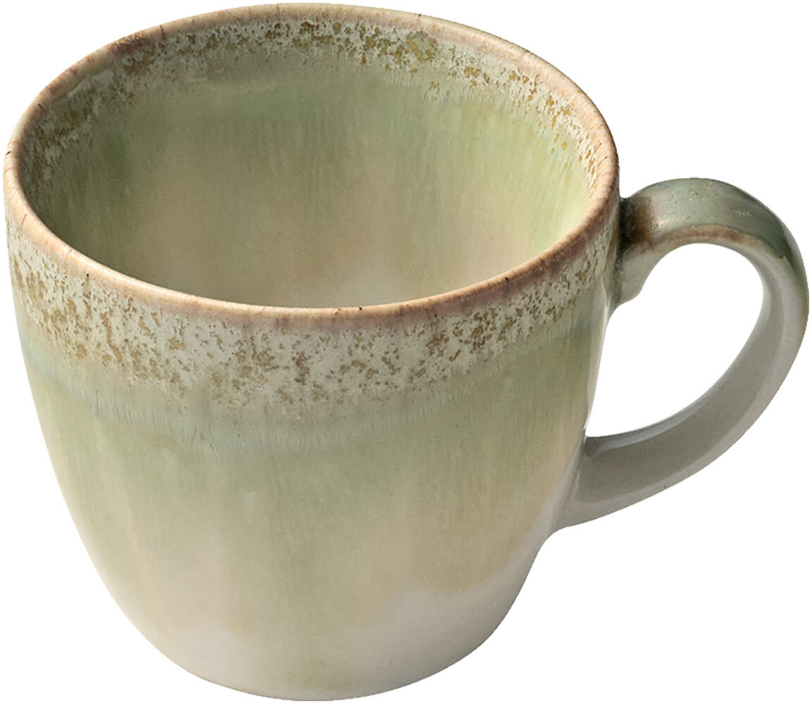 HEART&SOUL BHS tabletop AG Cup with handle Perfect Match Thyme Obertasse Perfect Match Thyme Cup with handle Perfect Match Thyme; 80 ml, 6x6 cm (ØxH); green/white; round; 6 piece / pack Obertasse Perfect Match Thyme; 80 ml, 6x6 cm (ØxH); grün/weiß; rund; 6 Stück / Pack This series is made of high-quality porcelain and impresses with its modern yet timeless look. The light green color gives your table a fresh and appealing look. Another highlight is its dishwasher-safe feature, which saves you the hassle of washing up by hand. You can easily clean the bowls in the dishwasher. Diese Serie wird aus hochwertigem Porzellan hergestellt und überzeugen mit ihrer modernen und dennoch zeitlosen Optik. Die hellgrüne Farbe verleiht Ihrem Tisch einen frischen und ansprechenden Look. Ein weiteres Highlight ist ihre spülmaschinengeeignete Eigenschaft, die Ihnen das lästige Abwaschen von Hand erspart. Sie können die Schalen ganz bequem in der Spülmaschine reinigen.