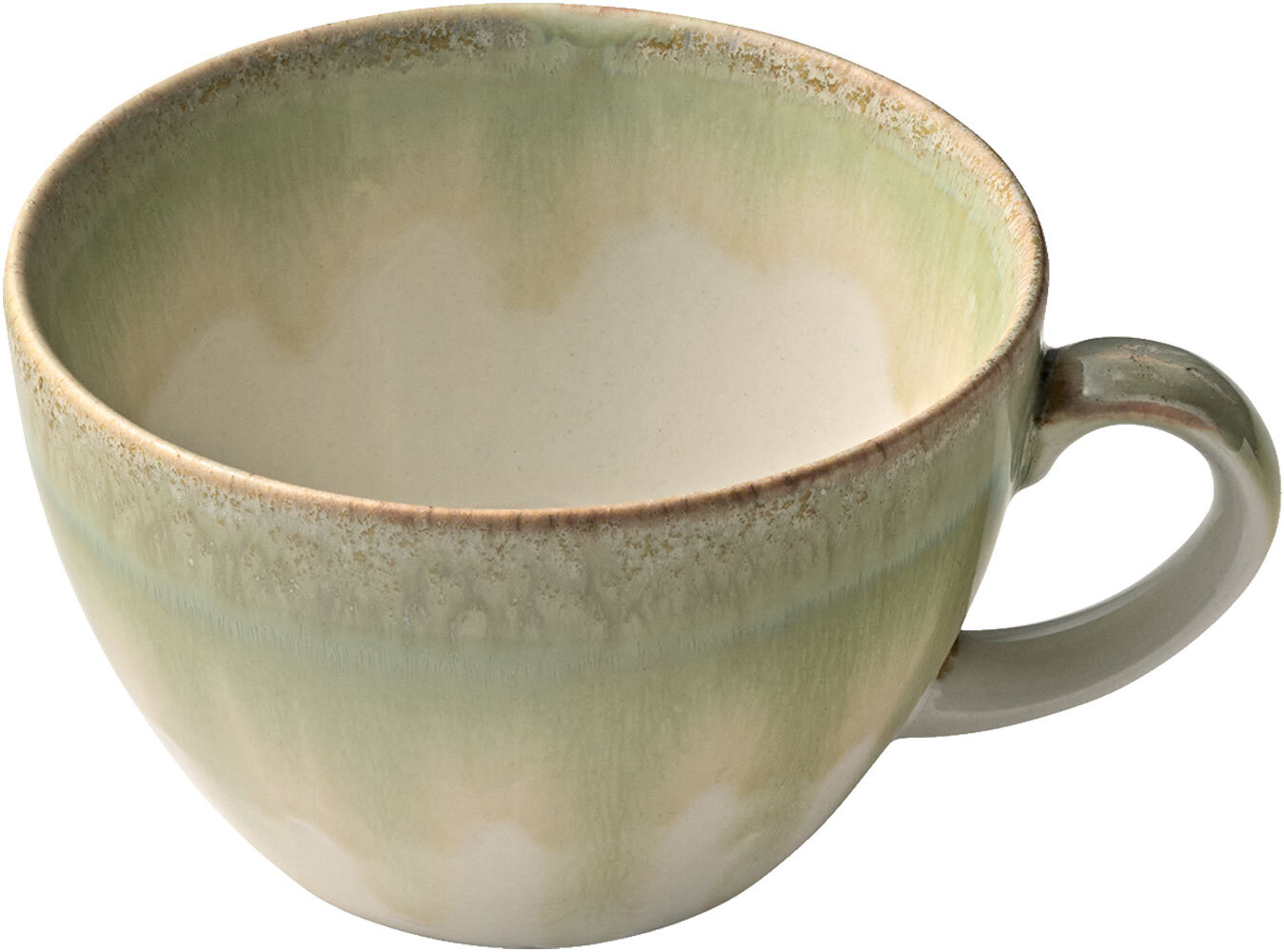 HEART&SOUL BHS tabletop AG Cup with handle Perfect Match Thyme Obertasse Perfect Match Thyme Cup with handle Perfect Match Thyme; 340 ml, 11x7.5 cm (ØxH); green/white; round; 6 piece / pack Obertasse Perfect Match Thyme; 340 ml, 11x7.5 cm (ØxH); grün/weiß; rund; 6 Stück / Pack This series is made of high-quality porcelain and impresses with its modern yet timeless look. The light green color gives your table a fresh and appealing look. Another highlight is its dishwasher-safe feature, which saves you the hassle of washing up by hand. You can easily clean the bowls in the dishwasher. Diese Serie wird aus hochwertigem Porzellan hergestellt und überzeugen mit ihrer modernen und dennoch zeitlosen Optik. Die hellgrüne Farbe verleiht Ihrem Tisch einen frischen und ansprechenden Look. Ein weiteres Highlight ist ihre spülmaschinengeeignete Eigenschaft, die Ihnen das lästige Abwaschen von Hand erspart. Sie können die Schalen ganz bequem in der Spülmaschine reinigen.