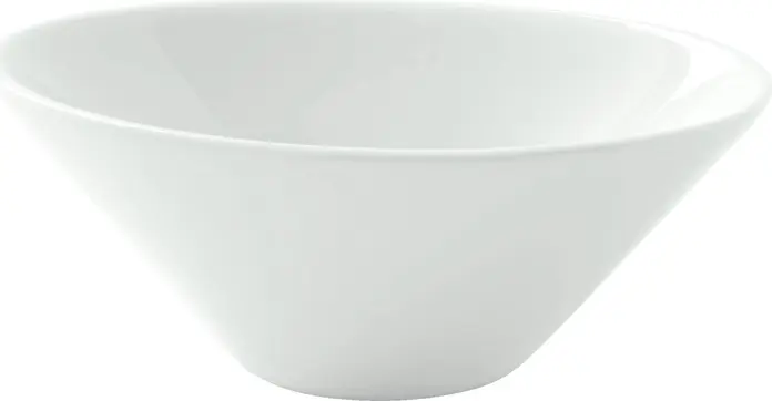 Bol mic oval din porțelan VEGA Curitiba, Alb, 115ml, rezistent la cuptorul cu microunde și mașina de spălat vase, bol mini pentru catering profesional