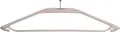 PULSIVA Percio Anti-theft Coat Hanger with Integrated Trouser Bar and Skirt Hooks, Plastic and Metal, 45.5 x 17.9 cm, Taupe