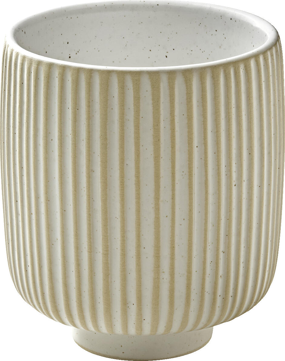 Bol din Gresie BHS Tabletop AG Nara cu Relief, Alb, 100 ml, Diametru 7 cm, Înălțime 6,6 cm, Glazură Craquelle și Picioare Filigranate pentru Gastronomie Profesională