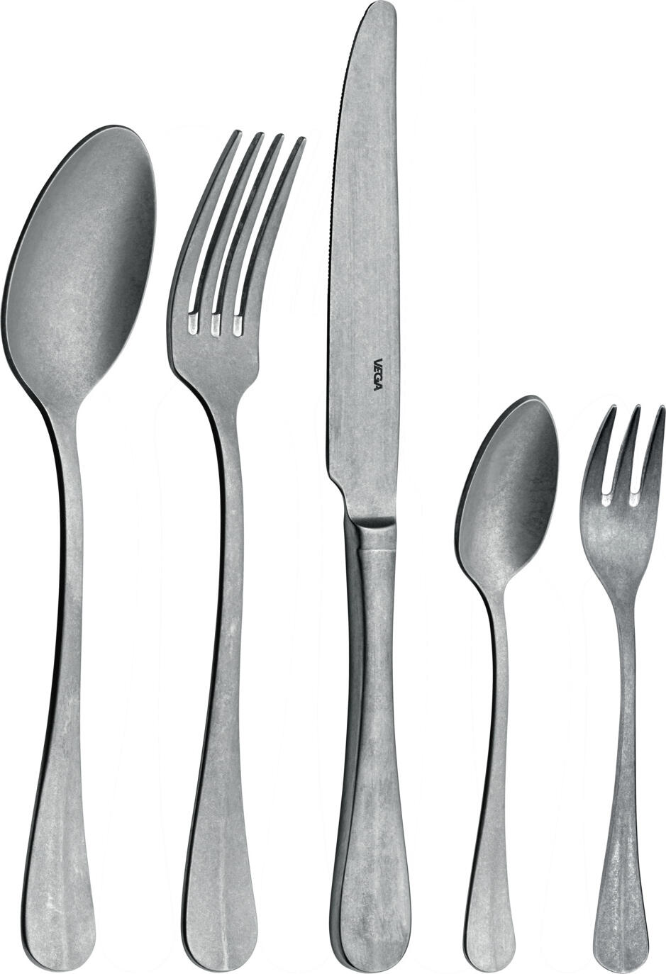 VEGA LUSINI Solutions GmbH Sample set of cutlery Memory 5-piece Mustergarnitur Besteck Memory 5-teilig Sample set of cutlery Memory 5-piece; silver, handle silver Mustergarnitur Besteck Memory 5-teilig; silber, Griff silber Use our sample service. The following samples are included: Table spoon Table fork Table knife Mono. 13/0 Coffee spoon Cake fork Sample items are priced with a nominal charge, if you are not satisfied we will refund the nominal charge. Please contact our customer service. Nutzen  Sie unseren Musterservice. Folgende Muster sind enthalten: Menülöffel Menügabel Menümesser Mono. 13/0 Kaffeelöffel Kuchengabel Musterartikel sind mit einer Schutzgebühr bepreist, bei Nichtgefallen erstatten wir Ihnen die Schutzgebühr zurück. Bitte nehmen Sie hierzu Kontakt zu unserem Kundenservice auf.