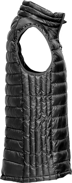 CLIQUE Grid Men's Quilted Vest, Size L, 100% Polyester Light Padding, Stand-up Collar, 5 Zippered Pockets, Adjustable Waistband, Tailored Fit