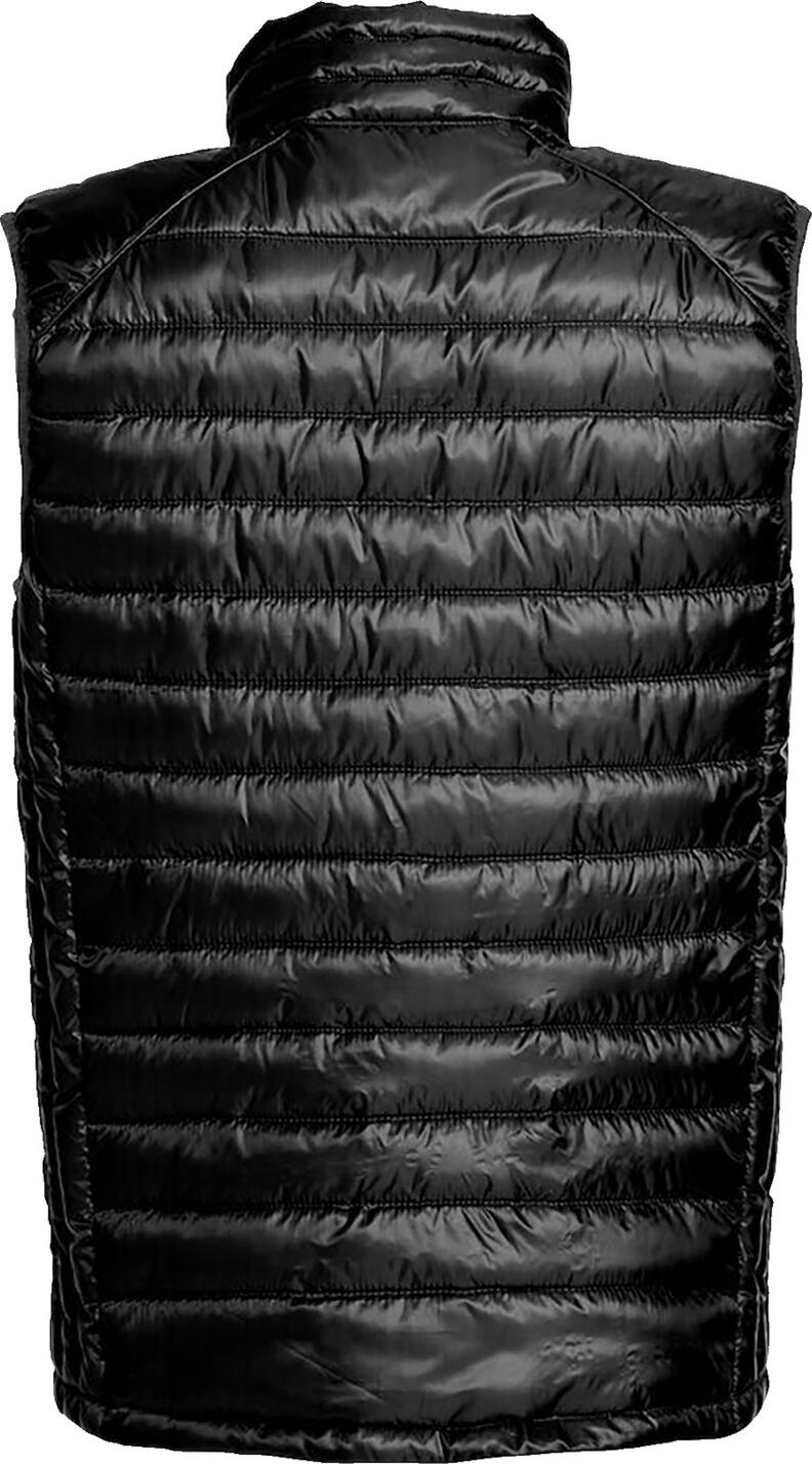 CLIQUE Grid Men's Quilted Vest, Size M, 100% Polyester Light Padding, Stand-up Collar, 5 Zippered Pockets, Adjustable Waistband, Tailored Fit