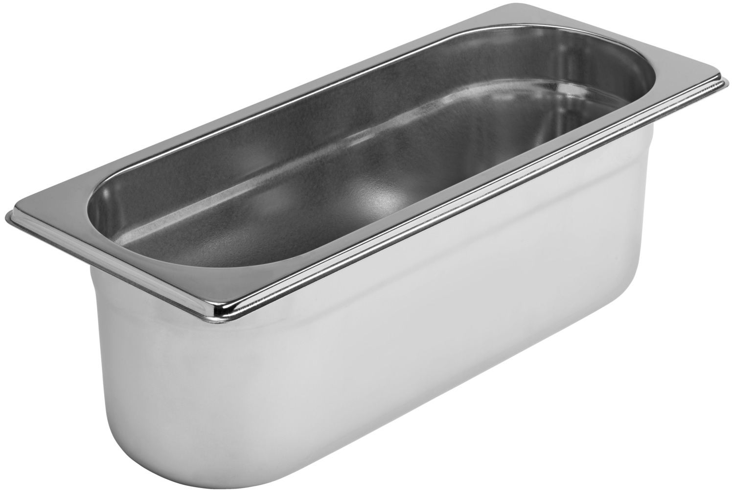 VEGA LUSINI Solutions GmbH GN container 2/8 Premium GN-Behälter 2/8 Premium GN container 2/8 Premium; GN 2/8, 2.6 l, 32.5x13.2x10 cm (LxWxD); silver GN-Behälter 2/8 Premium; GN 2/8, 2.6 l, 32.5x13.2x10 cm (LxBxT); silber GN container 2/8 made of chrome-nickel stainless steel 18/10, without drop handles. Material thickness: 0.8 mm. With stacking cams: easy disassembly of stacked GN containers. Reinforced corners and edges. Robust and easy to clean. Dishwasher safe. Stackable. Available in different sizes. From time to time it is recommended to clean with vinegar or lemon cleaner to keep the shine of the containers. GN-Behälter 2/8 aus Chrom-Nickel-Edelstahl 18/10, rostfrei, ohne Fallgriff. Stapelbar. Von Zeit zu Zeit empfiehlt sich die Reinigung mit Essig- oder Zitronenreiniger um den Glanz der Behälter zu erhalten.