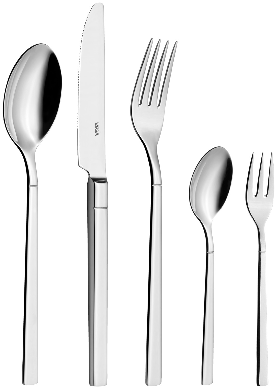 VEGA Luano Mocha/espresso spoon, 11.5 cm Chrome Stainless Steel 13/0, Mirror Polished, 2.5 mm Thickness, Silver, Dishwasher Safe