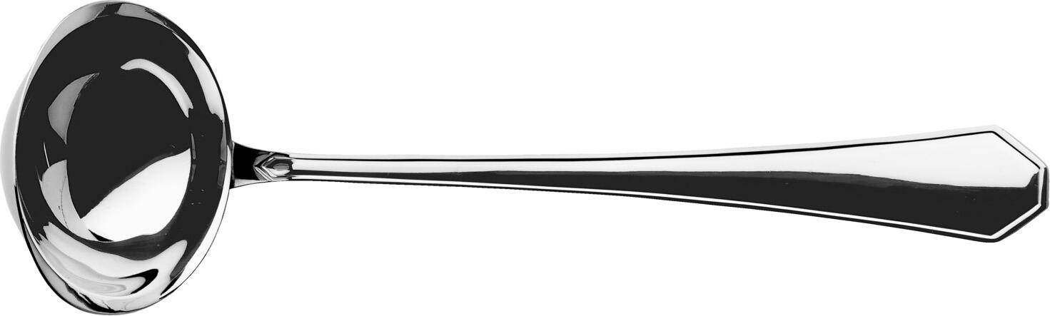 VEGA LUSINI Solutions GmbH Soup ladle Tunis Suppenschöpfer Tunis Soup ladle Tunis; 120 ml, 30 cm (L); silver, handle silver Suppenschöpfer Tunis; 120 ml, 30 cm (L); silber, Griff silber Chrome-nickel stainless steel 18/10, rustproof. Classic soup ladle with delicate relief. Mirror polished. Material thickness 2.5 mm (measured at the thickest point of the table fork). Dishwasher safe. Chrom-Nickel-Edelstahl 18/10, rostfrei. Klassischer Suppenschöpfer mit zartem Relief. Hochglanzpoliert. Gastronomiegerechte Materialstärke 2,5 mm (gemessen an der stärksten Stelle der Menügabel). Spülmaschinenfest.