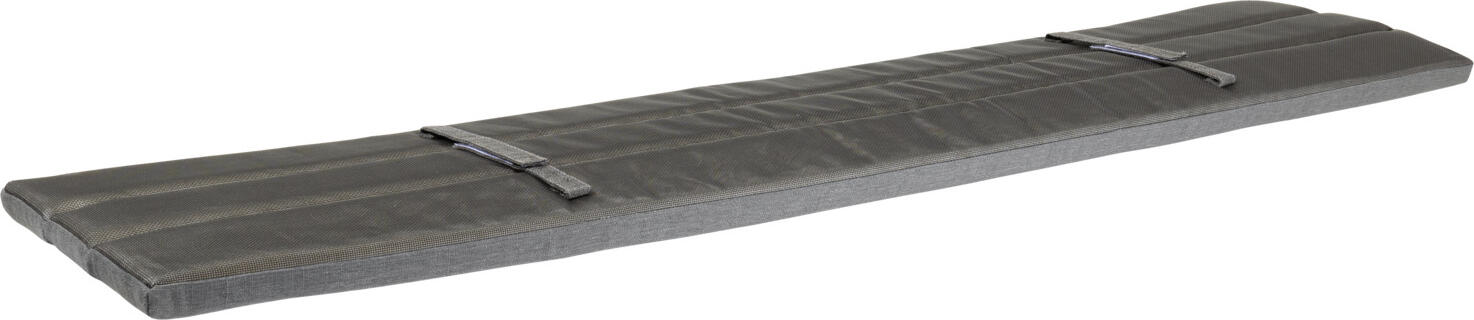 VEGA LUSINI Solutions GmbH Bench pad Listello Bankauflage Listello Bench pad Listello; 34x152x4 cm (WxLxH); anthracite Bankauflage Listello; 34x152x4 cm (BxLxH); anthrazit Bench pad suitable for the Listello bench made of 100% polyester, filled with polyurethane foam. Cushion is attached with two fastening straps. Bankauflage passend für die Sitzbank Listello aus 100 % Polyester, Füllung Polyurethan-Schaumstoff. Kissen wird mit zwei Befestigungsbändern befestigt.