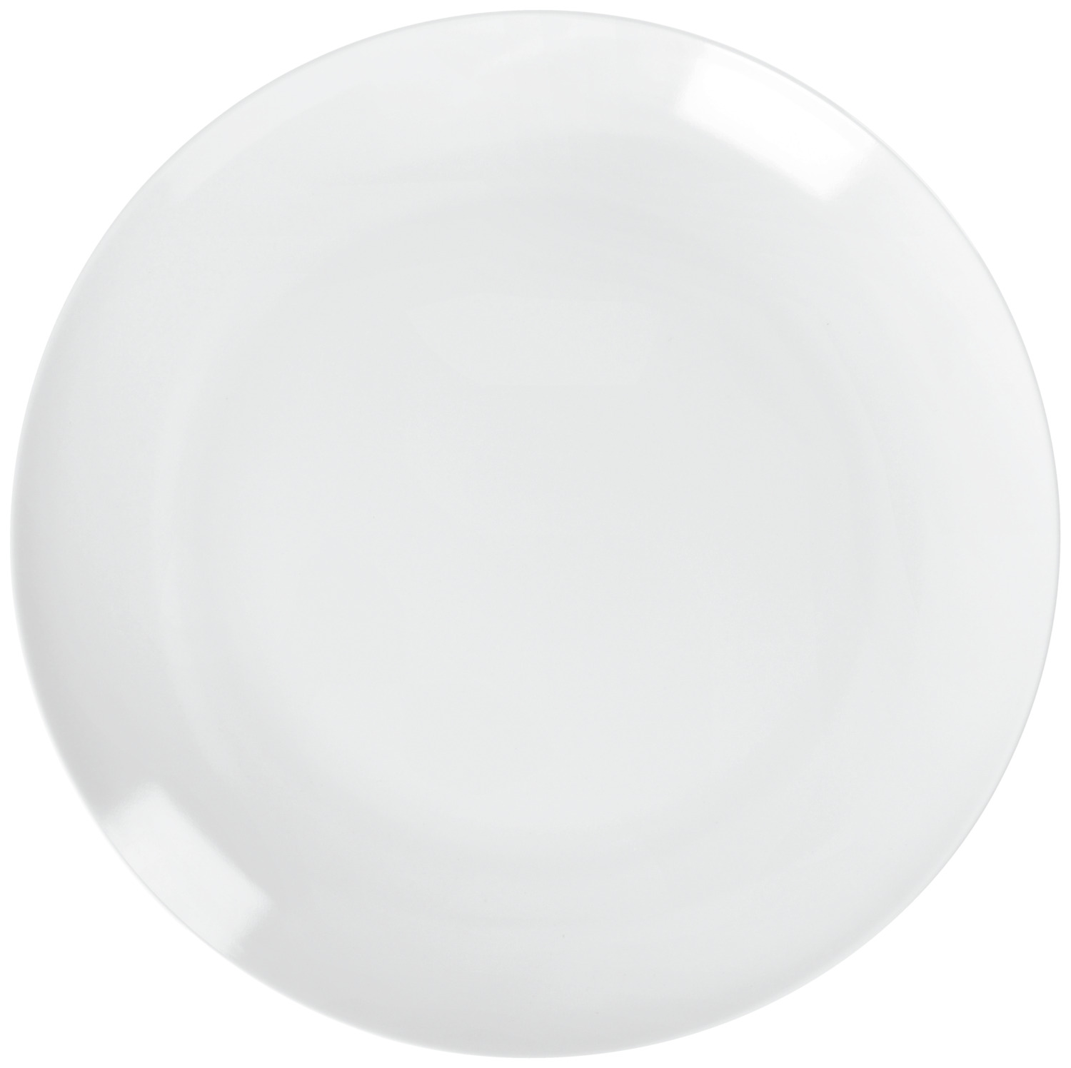 VEGA Wayne Round Flat Plate, White Melamine, 28 cm Diameter, Impact and Breakage Resistant, Dishwasher Safe, Food-Safe