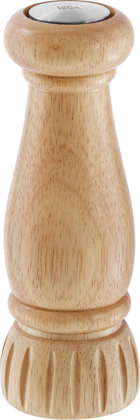 VEGA LUSINI Solutions GmbH Pepper mill Cesano Pfeffermühle Cesano Pepper mill Cesano; 5.5x16.5 cm (ØxH); natural Pfeffermühle Cesano; 5.5x16.5 cm (ØxH); natur Wooden mill made of real wood. VEGA design. High quality ceramic on the top, with a stainless steel sheet cap as a screen. Upside-down technology avoids salt crumbs on the table. Holzmühle aus Echtholz. VEGA Eigendesign. Hochwertiges Keramik an der Oberseite, mit einer Edelstahlblechkappe als Blende. Durch die Upside-Down-Technologie vermeidet man Salzkrümel auf dem Tisch.