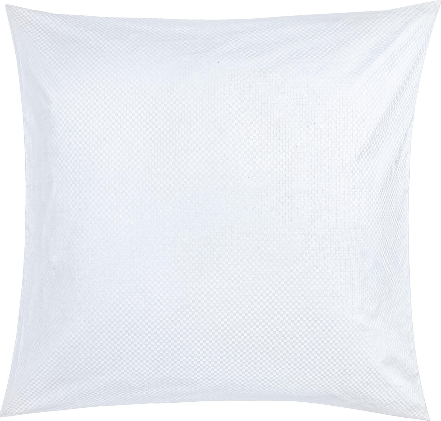 ERWIN M. LUSINI Solutions GmbH Pillow cover Padaro Kissenbezug Padaro Pillow cover Padaro; 65x65 cm (LxW); white Kissenbezug Padaro; 65x65 cm (LxB); weiß ##Pillowcase Padaro - High quality damask for hotel use The Padaro pillowcase was specially made for the discerning hotel sector. Made from 100% cotton in a high-quality damask weave with a 5 mm check pattern, it impresses with its elegant appearance and particularly smooth, dense surface. The thread density of 300 threads per inch ensures a durable, hard-wearing fabric that retains its softness and elegant lustre even after several washes. The side hotel fastening with bow dart makes it easy to cover and ensures a perfect fit. Personalisation possible through embroidery. * High-quality damask made from 100% cotton * Weight approx. 115 g/m² * Thread density (thread count): 300 threads per inch * Elegant 5 mm check pattern in high-quality damask quality * Hard-wearing and durable for everyday hotel use * With hotel fastening and bow dart (for sizes 70x90 cm and 80x80 cm) * Easy to care for and resistant to ironing * For maximum sleeping comfort and an elegant look Info: The product reaches its final size after three washes, as the fibres still contract during the first wash (shrinkage). ##Kissenbezug Padaro – Hochwertige Damastqualität für den Hotelgebrauch Der Kissenbezug Padaro wurde speziell für den anspruchsvollen Hotelbereich gefertigt. Aus 100 % Baumwolle in hochwertiger Damast-Webart mit einem 5 mm großen Karomuster, überzeugt er durch seine elegante Optik und eine besonders glatte, dichte Oberfläche. Die Fadendichte von 300 Fäden pro Inch sorgt für ein langlebiges, strapazierfähiges Gewebe, das auch nach mehreren Wäschen seine Weichheit und den edlen Glanz beibehält. Der seitliche Hotelverschluss mit Bogenabnäher ermöglicht ein unkompliziertes Beziehen und eine perfekte Passform. Personalisierung durch Einstickung möglich. * Hochwertiger Damast aus 100 % Baumwolle * Gewicht ca. 115 g/m² * Fadendichte (Thread Count): 300 Fäden je Inch * Edles 5 mm Karomuster in hochwertiger Damastqualität * Strapazierfähig und langlebig im Hotelalltag * Mit Hotelverschluss und Bogenabnäher (bei den Größen 70x90 cm und 80x80 cm) * Pflegeleicht und mangelfest * Für höchsten Schlafkomfort und elegante Optik Info: Das Produkt erreicht seine endgültige Größe nach drei Waschgängen, da sich die Fasern beim ersten Waschen noch zusammenziehen (Einsprung).