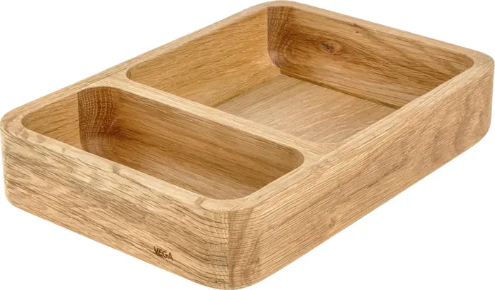 Bol Impartit VEGA Fenra, Lemn de Stejar si Melamină, 29.5 x 20 x 6.15 cm, Bol de Servire Stivuibil
