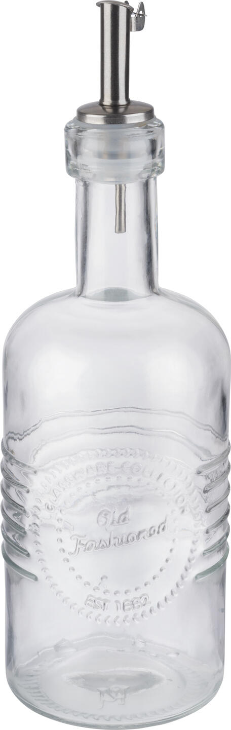 APS Assheuer + Pott GmbH & Co. KG Vinegar and oil bottle, 350 ml Essig- & Ölflasche, 350 ml Vinegar and oil bottle, 350 ml; 350 ml, 7x22 cm (ØxH); stainless steel/transparent Essig- & Ölflasche, 350 ml; 350 ml, 7x22 cm (ØxH); edelstahl/transparent Glass vinegar and oil bottle with stainless steel lid and high-quality silicone spout for easy and clean dispensing. Die Essig- und Ölflasche ist eine praktische Lösung für Restaurant, Buffet, Küche, Gastronomie und den privaten Haushalt. Sie eignet sich ideal zum Bereitstellen, Aufbewahren und sauberen Dosieren von Essig, Öl oder Dressings. Der Behälter mit Ausgießer und Deckel unterstützt eine hygienische Nutzung und ermöglicht ein kontrolliertes Ausgießen im täglichen Service. * Material: Glas, Edelstahl und Silikon * Für Essig, Öl und Dressings geeignet * Mit Ausgießer für kontrolliertes Dosieren * Mit Deckel für hygienisches Aufbewahren * Für Restaurant, Buffet und Küche geeignet * Pflegeleicht und praktisch * Spülmaschinengeeignet